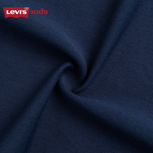 Levi s Levi's children's clothing for boys and girls pure cotton long-sleeved T-shirt spring and autumn holiday two-piece children's tops dark indigo 130/64 recommended height 116-122cm