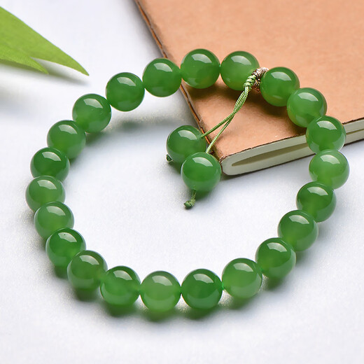 
Keyukaoke guaranteed price 618 Hetian jade bracelet Women's jade bead bracelet Jade bracelet Model 1 About 8mm D1283z