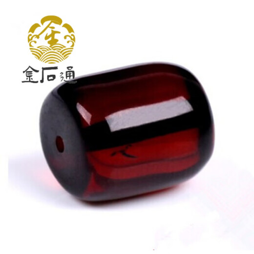Jinshitong Beeswax Beads Loose Beads Single Blood Amber Barrel Beads with Bead Bracelets Men and Women Raw Stone Single Beads Accessories 6mm*8mm Single