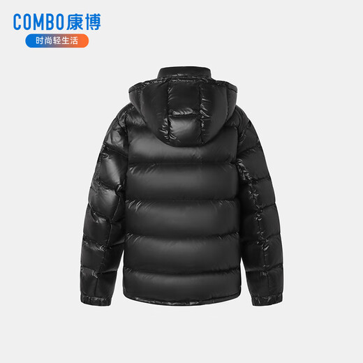 Kangbo [Clearance außerhalb der Saison] Hochdown-Volumen männliche und weibliche Paare gleiche glänzende Entenjacke Black M (115-130jin [Jin gleich 0,5 kg])