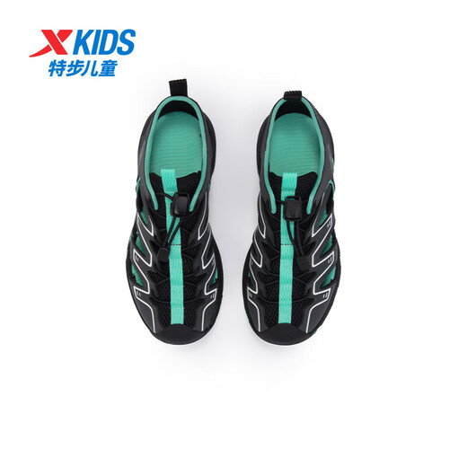 Xtep children's sports and leisure shoes for middle and large children boys and girls sandals summer new Baotou sandals beach shoes black/charcoal gray 34
