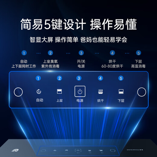 Rongsheng Disinfection Cabinet Household Embedded Kitchen Tableware Disinfection Cupboard High Temperature Drying and Disinfection 100L National Subsidy RX02E(S)