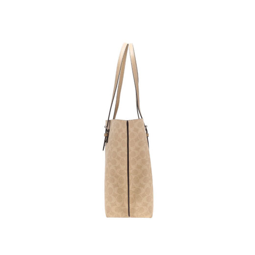 CoaCH (COACH)CITY 33 women's bag tote bag fashion printed one-shoulder handbag large capacity bag Valentine's day gift sand yellow with taupe CV967SVPWH gift