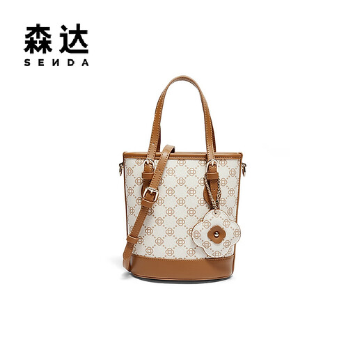 Senda Bucket Bag Women's Spring and Autumn New Shopping Mall Fashion Crossbody Bag X1477CX4 Beige F
