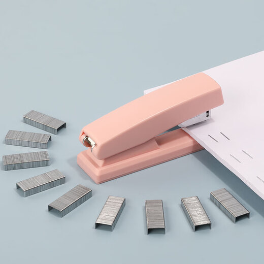 Shanghui stapler binding machine medium size 25 pages labor-saving heavy-duty large size 140 pages thickened standard office stapler for small students 1365 white 25 pages