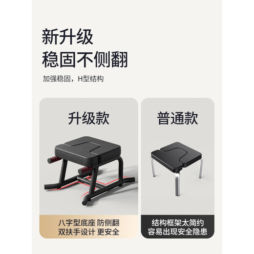 OEING瑜伽倒立凳神器家用倒立器辅助王鸥同款倒立椅健身器材肩倒挂器垫 经典款【曜石黑】稳固底座