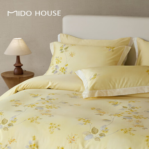 Mido House 100 Xinjiang Long Samt Baumwoll -Baumwollblumenbettblätter und Tops Set, Perlengras 1,8m Blechstil