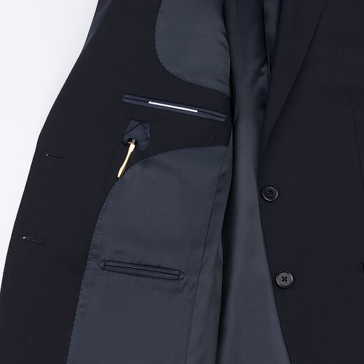 Ming Dianxing Half Linen Lined 100% Wool Suit Suit Men's Suit Suit Men's Business Formal Wedding Groom Light Luxury Black Suit+Trousers 175B Recommended 131-145Jin Jin is equal to 0.5 kg