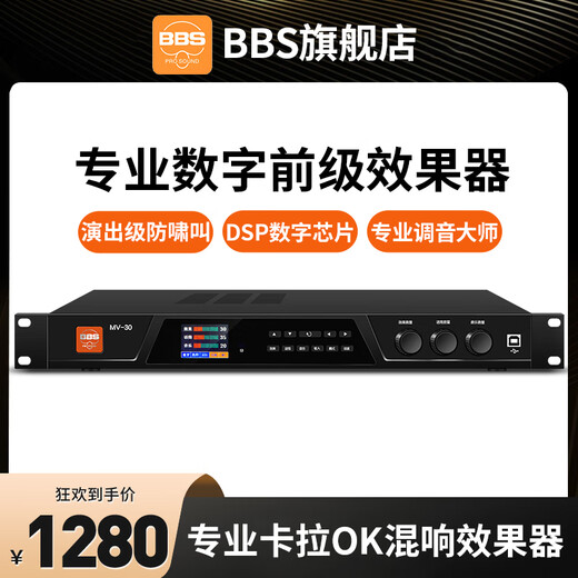 BBS digital DSP pre-amp effector KTV home karaoke bar stage performance anti-howling MV-30 effector