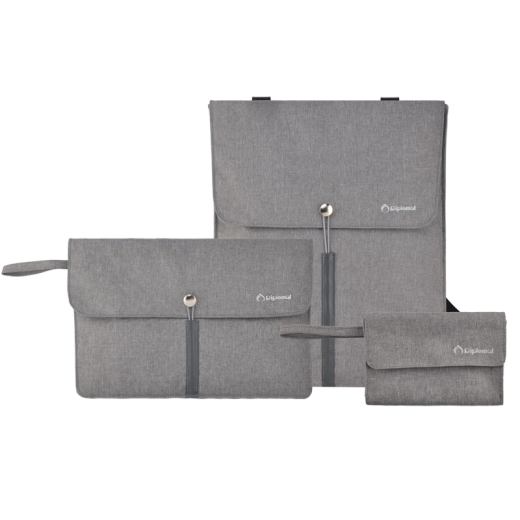 
Diplomat Diplomat Three-piece Set (Backpack + Bottom Bottom Pack + Mobile Phone Pack) DS-14065L Gray