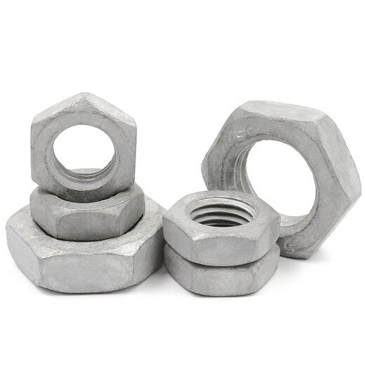 Hot-dip galvanized thin nut hot-dip galvanized flat nut GB6172 hexagonal flat female thin female screw cap M16 [10 pieces]