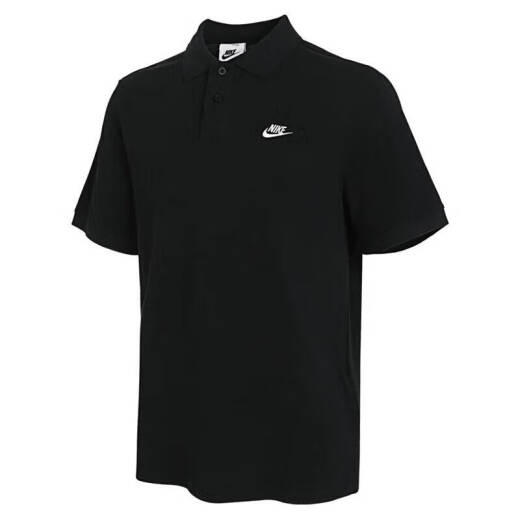耐克（NIKE）官网官方POLO衫男装 2025夏季新款宽松透气运动服纯棉翻领短袖T恤 FN3895-010/纯棉舒适/黑色 M (170/88A)