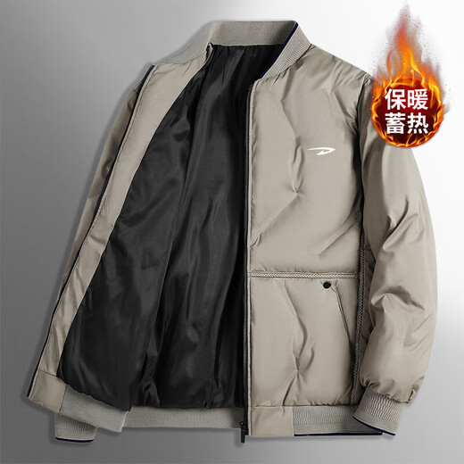 Delhui Cotton Coat Men's Hiver Cotton Coat Collier de baseball masculin de base et de pain à pain à coups de pain et de pain de couple lâche d'âge moyen et de couple de couple à la mode à la mode.