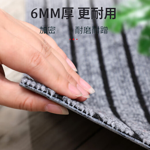 Dirong carpet stripes 1.2 meters wide * 1 meter long black and gray
