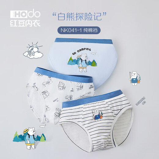 Hodo Boys' Briefs Antibacterial Four Seasons Cartoon Print Boys Children's Students Class A Cotton Shorts 3 Pack 041 Combination 1 (Regular Crotch) 3 Pack 170