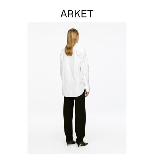ARKET women's pure cotton stand-up collar button-up shirt white winter new style 1313243001 white XXS 155/76A 32