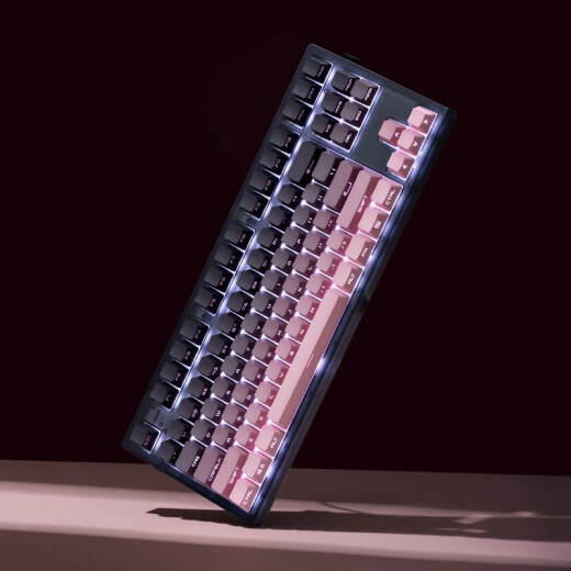 腹灵mk870pro黑莓侧刻机械键盘蓝牙有线无线客制化电脑游戏静音办公 【单模】黑曜石Pro+黑莓侧刻 TTC快银轴V2【触发更快】 87键