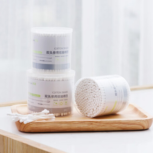 Camellia cotton swab ear cleaning cotton baseball multi-purpose household makeup double-ended cleaning cotton swab double-ended multi-purpose paper shaft cotton swab (300 pieces)
