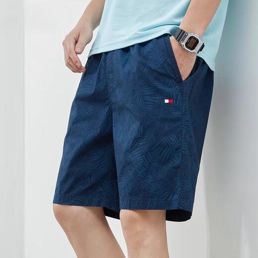 Tommy Bull (TOMMYBULL) Tommy Tommy Summer Pure Cotton Five-Cut Shorts Casual and All-Match Loose Beach Pants Men's Trendy 9224 Light Gray + 9215 Bean Green 3XL (Suggested 170-185 Jin [Jin equals 0.5 kg])
