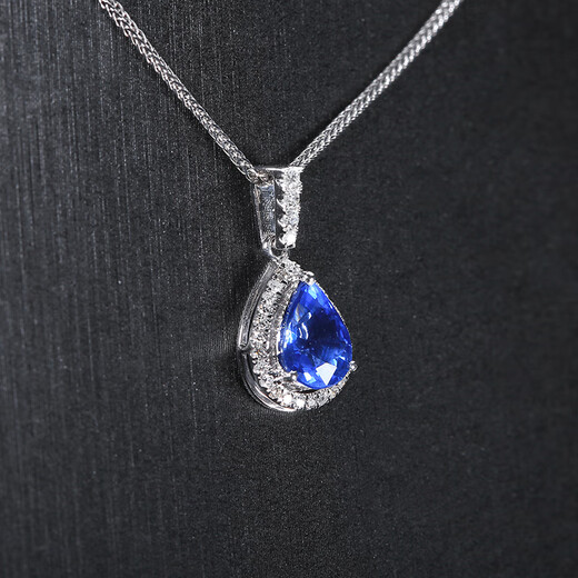 Haikai Necklace Women's Cornflower Blue Sapphire Necklace Luxury Jewelry Valentine's Day Birthday Gift Cornflower Blue Sapphire Necklace (1.1 carat/selected flawless)
