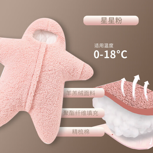 Xianzhe Yipai Big Star White Goose Baby Sleeping Bag Spring, Autumn and Winter Thick Newborn Baby Jumpsuit Starfish Huddling Quilt Warm Romper Suit Main picture 66cm (0-3 months)