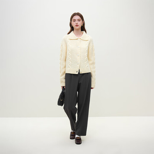 Fan Silan 23FS14757 high-waisted straight-leg suit pants for women in autumn and winter new design waist loops to make commuter casual pants dark gray S