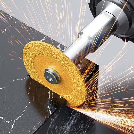 Haiyido diamond brazing electric hand drill small saw blade cutting disc jade ceramic tile floor tile carving piece clearing and slicing 1 grinding disc + 1 spindle special for hand electric drill