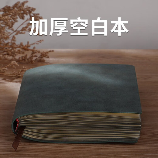 
Retro notebook literary exquisite blank inner page a5 office thickened notepad simple ins style college students' personal creative hand-drawn drawing soft leather notebook customized printable lo 684/gray-blank inner page