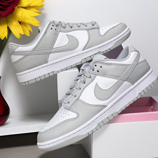 耐克（NIKE）Dunk Low Retro 男子白灰运动鞋复古板鞋 DD1391-103 灰白 43