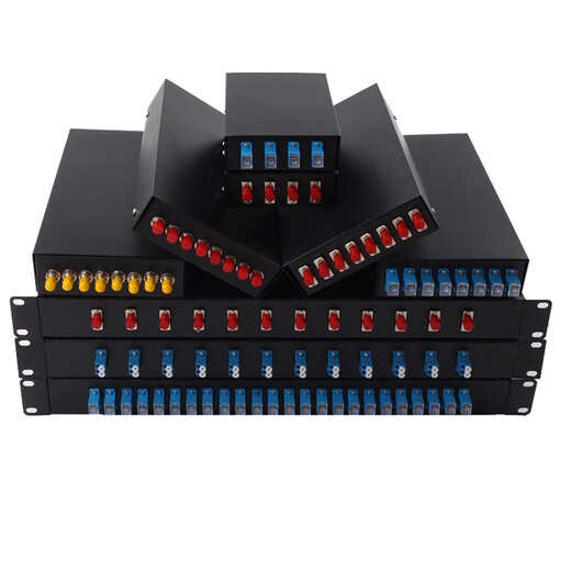 Front is fiber optic terminal box SC/FC/LC/ST full 8-port terminal box 4/12/24 core rack-type optical cable fusion box 24-port/48 core LC [full compatible]