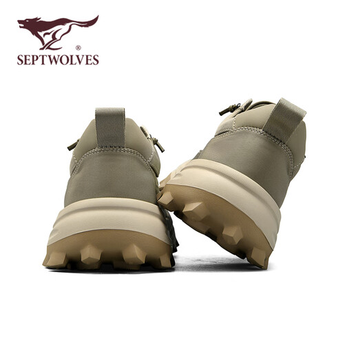Sieben Wölfe Sommer atmungsaktive Herrenschuhe 2025 Neue Leinwandschuhe Herrenleichter weicher Sohle bequemer Leinwandschuhe Dicke Sohle Nicht-Schlupf-Freizeitschuhe Khaki 41