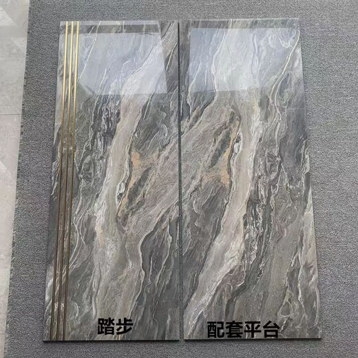 XMSJ1200x470mm integrated arc edge glazed whole body stair step brick steps anti-slip wear-resistant tiles can be processed 12126 whole body white edge 1.2 meters