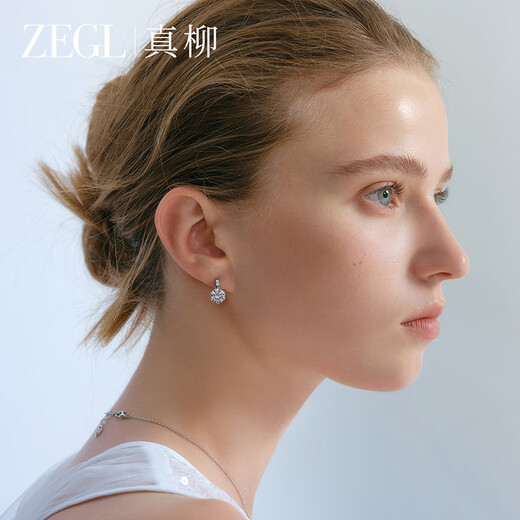 ZEGL real willow hoop giant good-looking earrings women's niche ear hoop light luxury high-end French exquisite earrings new hot style