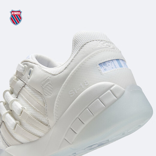 Kswiss [Gleicher Stil in der Show] Freizeitschuhe für Männer und Frauen Frühlingspaar lässig Fashion Slam Schuhe 9275-US Wimbledon White/Breeze Blue 42