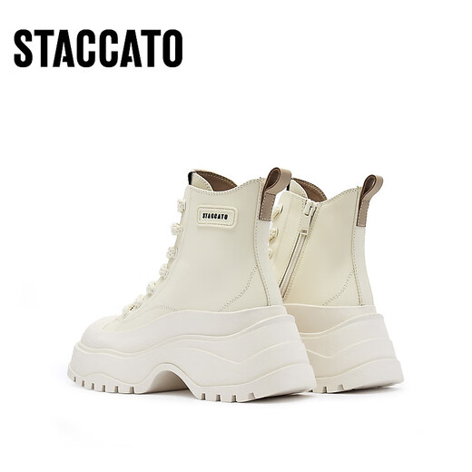 Sigatus neue Winter Rock Radio Wave Martin Stiefel Dicke einzige High-Top-Stiefel High-Top-Schuhe für Frauen S2858DD3 Creme Weiß 38 38