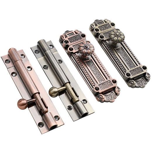 Fest verdickte helle Latch-Antike Red Bronze Anti-Diebstahl-Latch-Holztür-Baugruppe Fenster Latch Bronze Farbe Latch 9209 Qinggu-4 Zoll