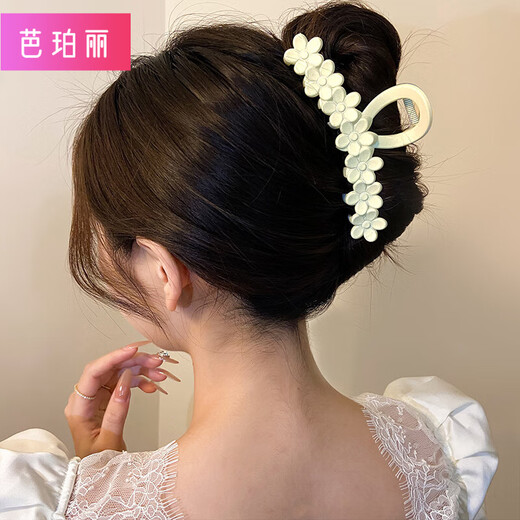 Barberry 3 pieces large size 13cm hair volume multi-frosted flower clip-like shark clip headband for hair on the back of the head, about 13cm long main picture three-piece set 3 pieces