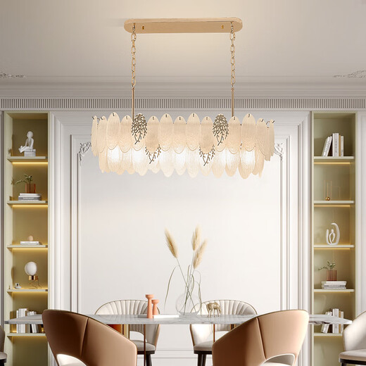
Dina French living room chandeliers high-end luxury crystal lamp villa duplex building headlight bedroom dining light new 2025 P9887/50 full spectrum three-color light