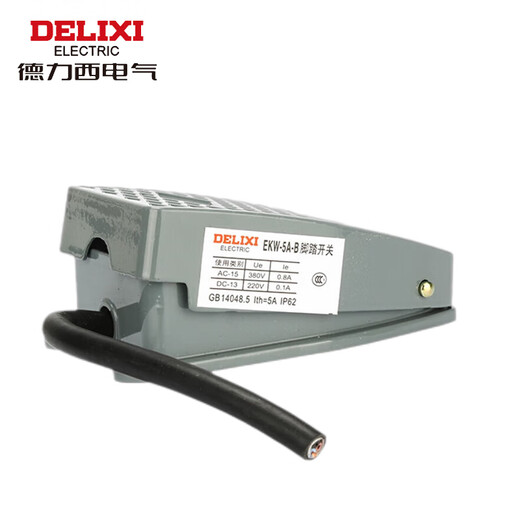 Delixi Electric foot switch EKW-5A/B foot switch self-reset lathe pedal switch cable length 1 meter EKW5ABX1