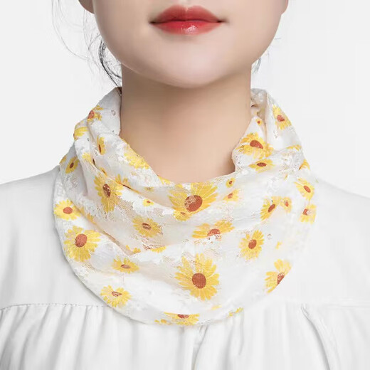 Sunscreen mask, neck-type thin neck-protecting scarf, summer face covering, versatile ear veil neck cover, cool style, size 23, elastic
