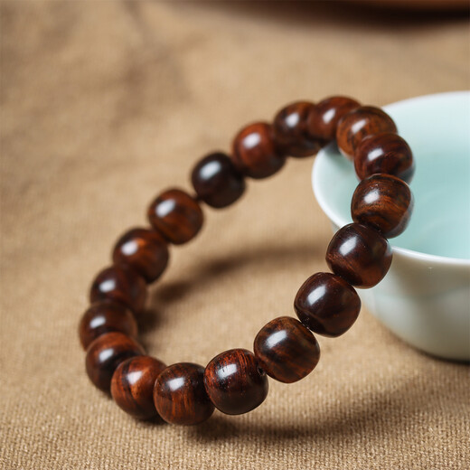 仙作美精选正宗海南黄花梨源头好货1.2cm情侣佛珠手串紫油梨老料