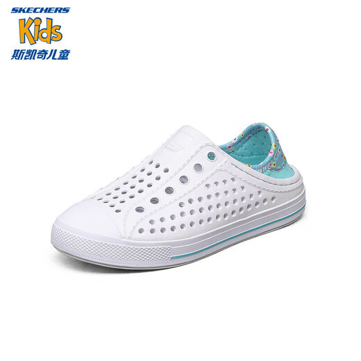 Skechers斯凯奇洞洞鞋儿童凉鞋女孩夏季运动童鞋学生透气鞋子308006L