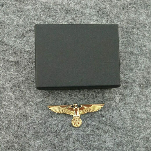 Premium German Eagle Badge Prussian Eagle Badge German Eagle of Rights Medal Black Eagle Brooch Accessories Silver Eagle of Rights Paper Card Packaging