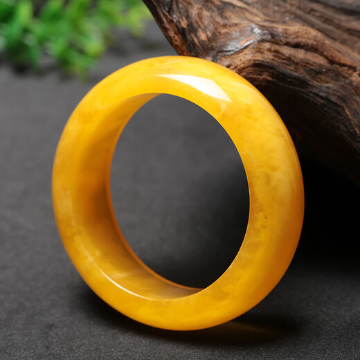 Yadige Natural Chicken Fat Yellow Beeswax Raw Stone Bracelet Amber Bracelet Baltic Sea Raw Mineral Bracelet Women's Bracelet No Optimization Circle Mouth 54 Pull 0g