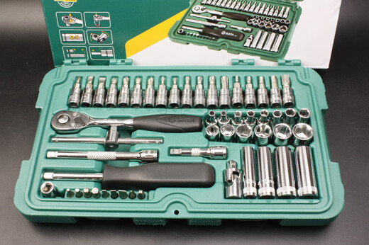 CLCEY1/4 XIAOFEI 52-Stück-Sockelschlüssel Set 09002 Automatische Reparatur Schneller kleiner Ratschenschlüssel-Werkzeugboxzubehör 5mm Kurzschläuche-11304