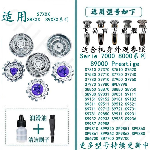 适用飞利浦电动剃须刀刀头刀片网刮胡刀配件SH90/SH91/SH98蜂巢SP9880 S9031驰慧 适合S9712 S9721 S9731