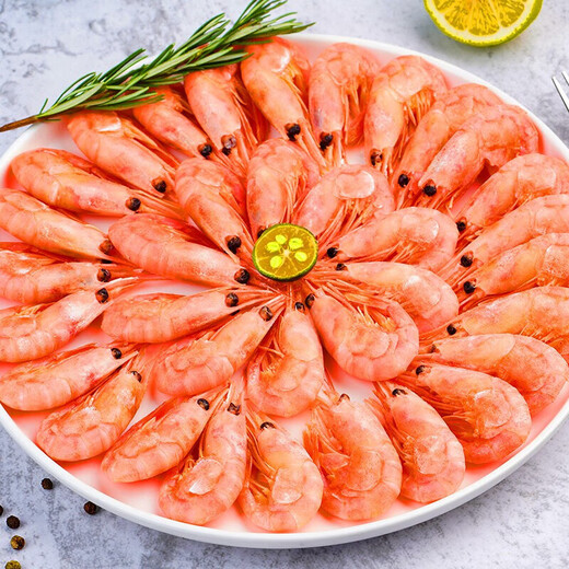 4 prawns with long red claws, net weight 1.2 Jin, equal to 0.5 kg, prawn New Year gift box + 1 Jin, equal to 0.5 kg, Yanhao cooked frozen Arctic sweet shrimps
