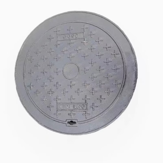 Good mood Ductile iron manhole cover Round municipal road Heavy-duty square rainwater sewage single manhole cover overflow manhole cover sewer manhole cover 695 hollow manhole cover cover 3 cm