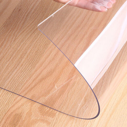Yudou transparent PVC tablecloth soft glass waterproof, oil-proof and anti-scalding table mat rectangular coffee table dining table mat crystal plate tablecloth upgraded environmentally friendly pure ultra-high transparent 1.0 width 70cm*140cm