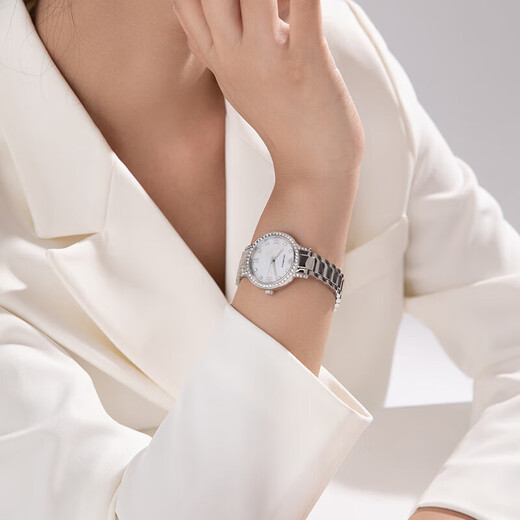 
ARMANIA AMA watch women's nickname star series steel belt quartz fashion diamond-set women's wrist simple retro square watch AR11148